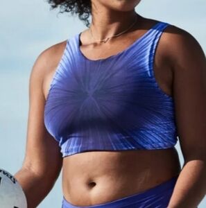 Purple Tie-Dye Reversible Swim Top